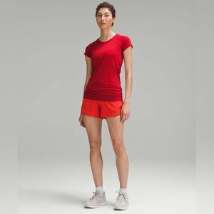 Lululemon Hotty Hot High-Rise Lined Short 4" Hot Heat Size 6